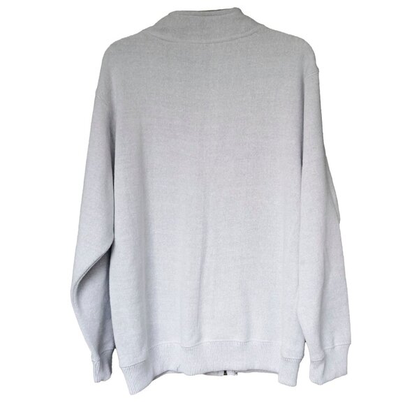 Mast General Store Sweater NC Gray Fleece Lined HIgh Neck Full Zip Sweater - Picture 2 of 13